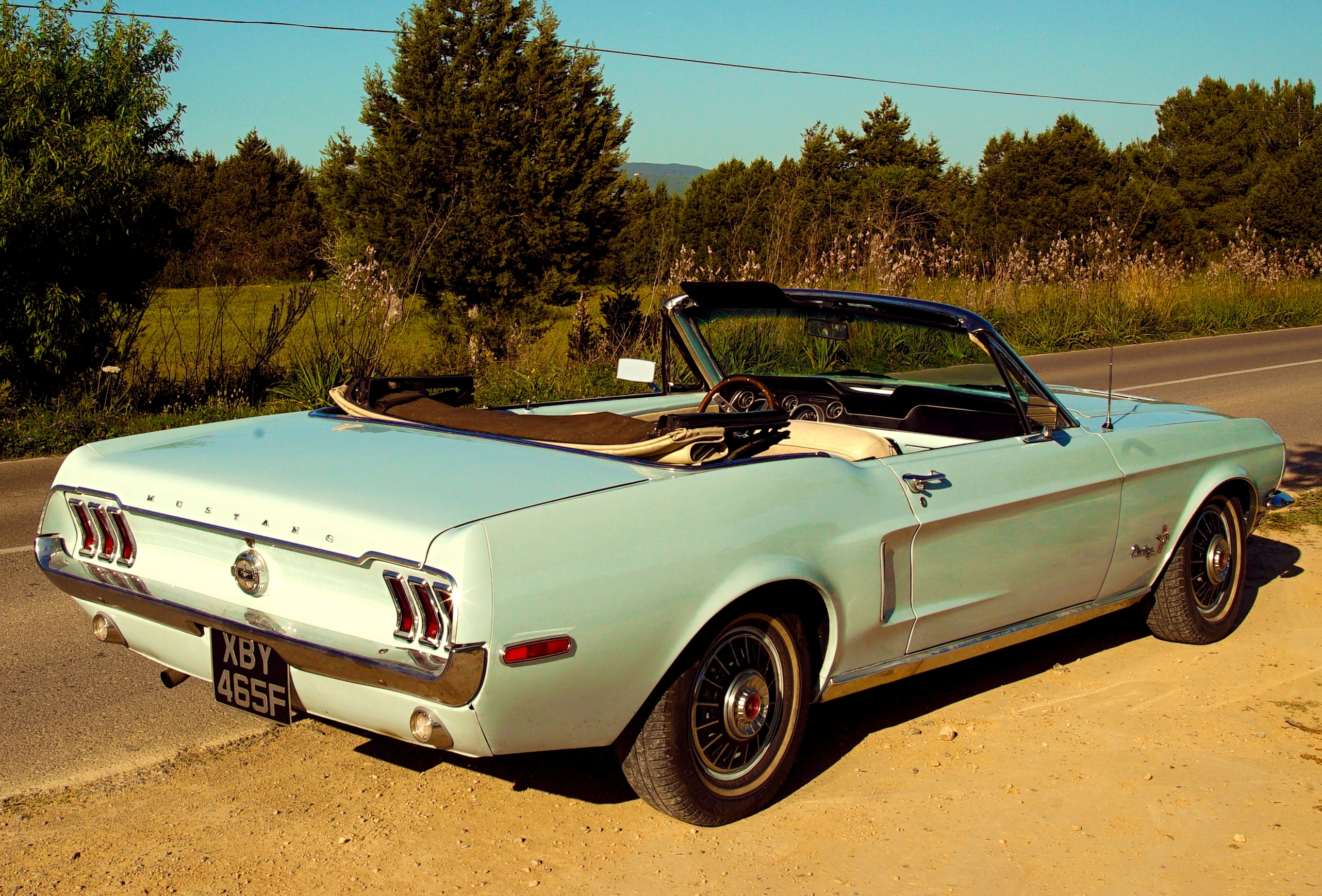 Baby Blue Convertible V8 302 Mustang Adventures